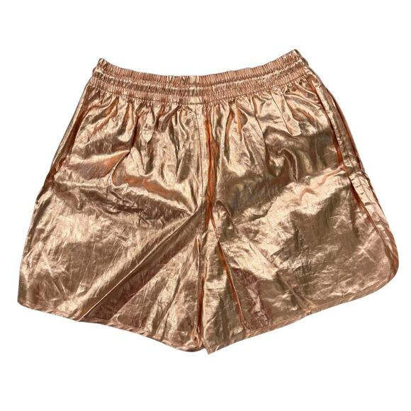 ALC. Ryder Metallic Linen Shorts Rose Gold XS high Waist - Picture 7 of 8
